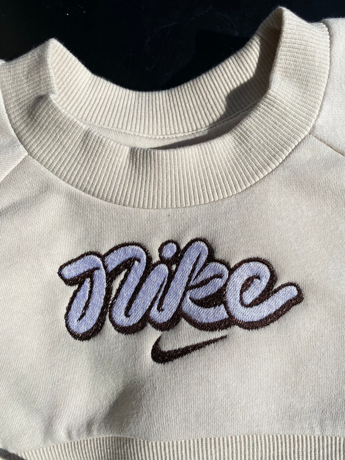 Nike cursive embroidery crop Top | Etsy