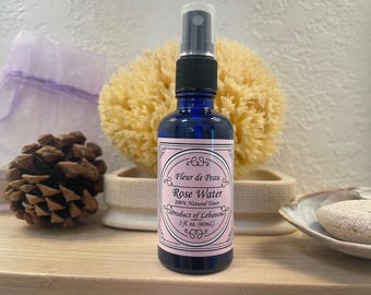 Tónico facial de agua de rosas - 100% natural