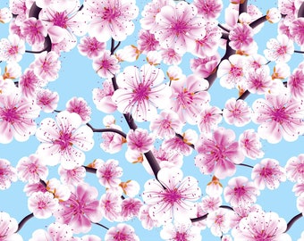 Origami Paper, Japanese Pattern, Pink White Cherry Blossom, Craft Folding, 15x15 cm (6x6") #19