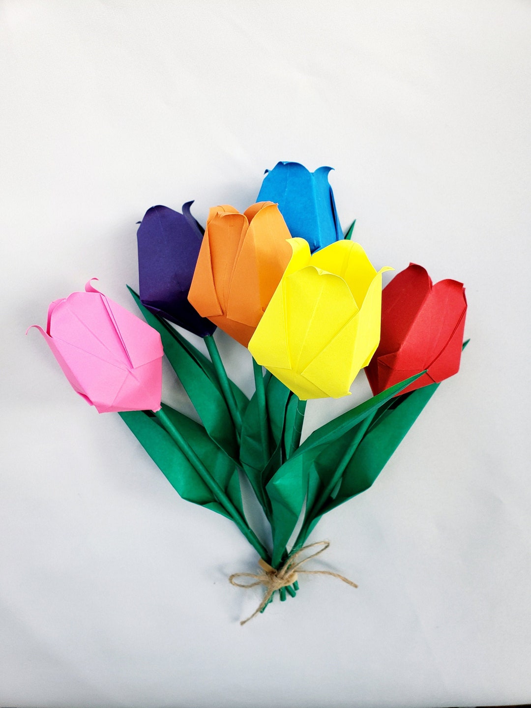Customized Origami Tulips Flower Bouquet Paper Flower - Etsy