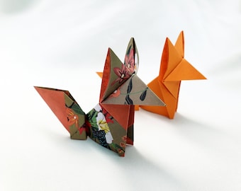 Origami Fox, Paper Foxes, Origami Animals, Woodland Animal Party Theme, Kids Room Decoration