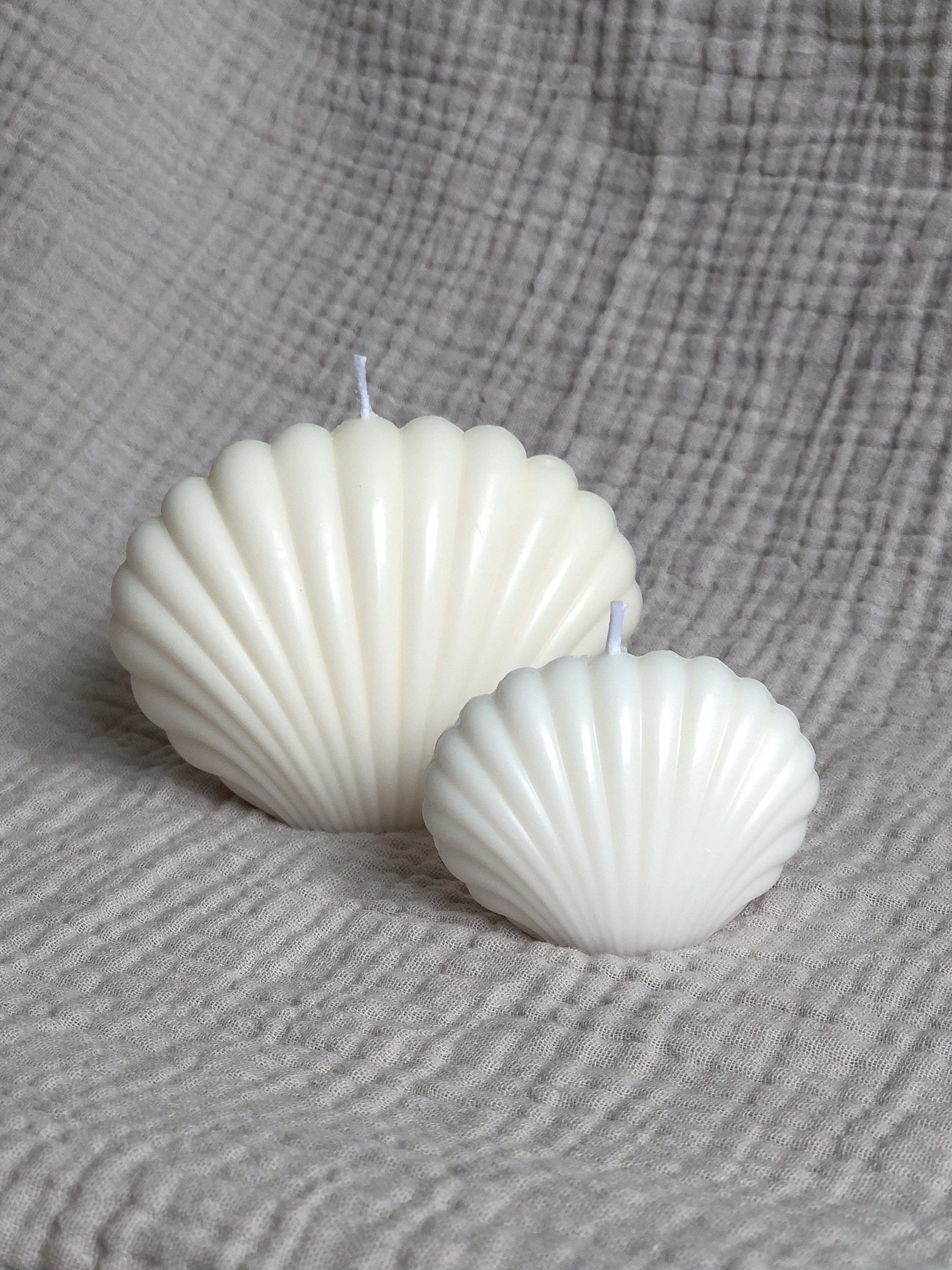 Candle Shell white Big | Etsy