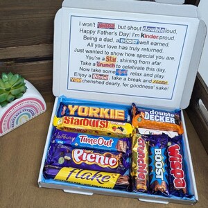 Happy Father's Day Chocolate Poem Gift Hamper, Chocolate Letterbox Gift ...