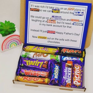 Happy Father's Day Chocolate Poem Gift Hamper, Chocolate Letterbox Gift - Personalised. Father's Day!