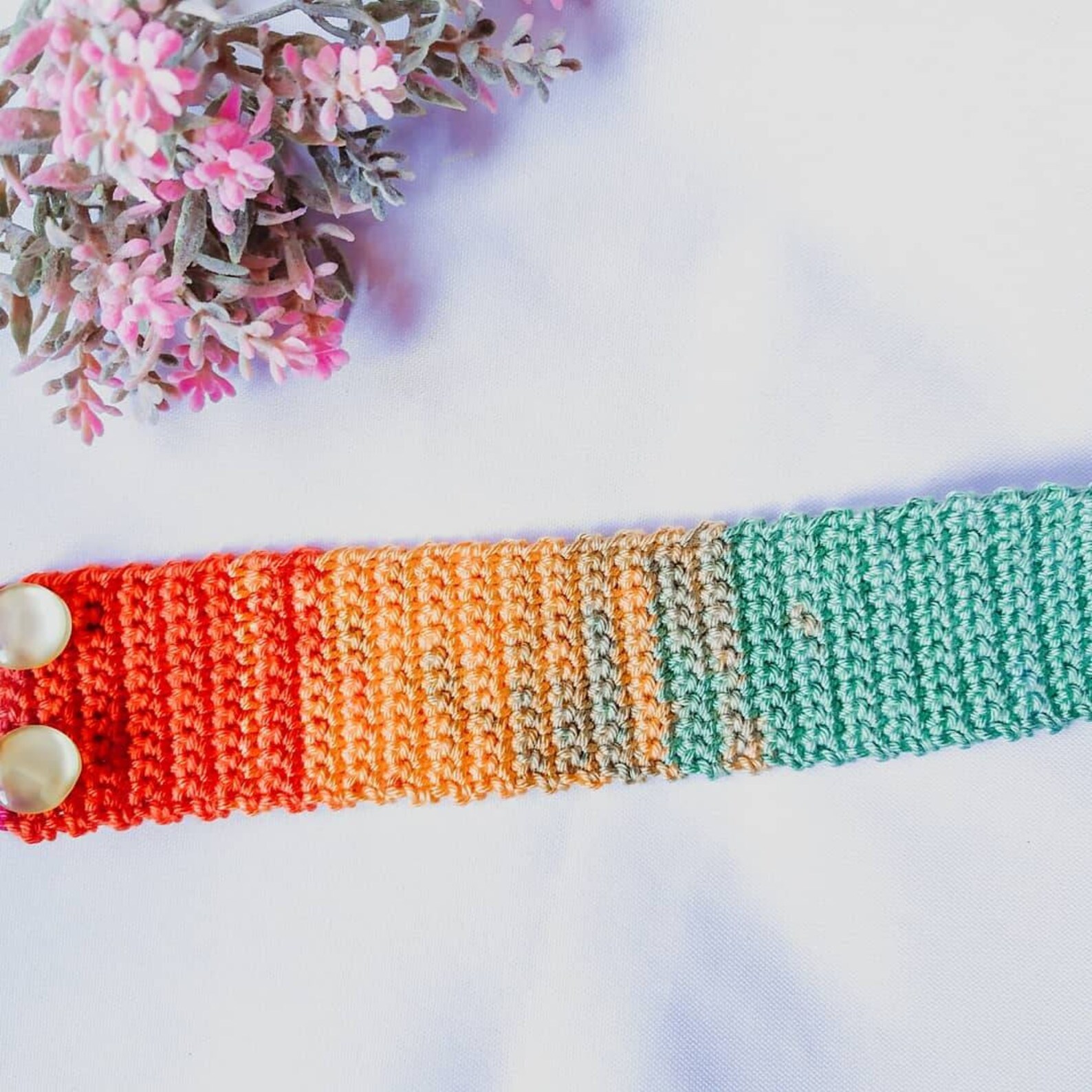 Crocheted bracelet knitted bracelet Etsy