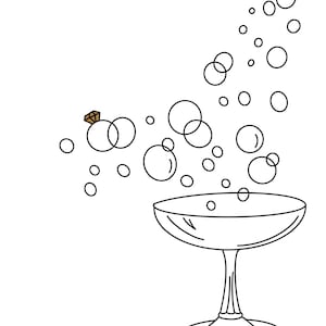 Bulles de champagne | Carte à poignée