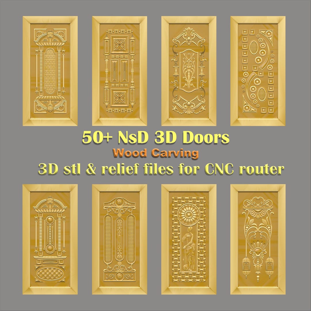 Cnc Router Doors 50 Baroque 3D CNC Router Door Designs Bundle: STL & Artcam RLF Files ...