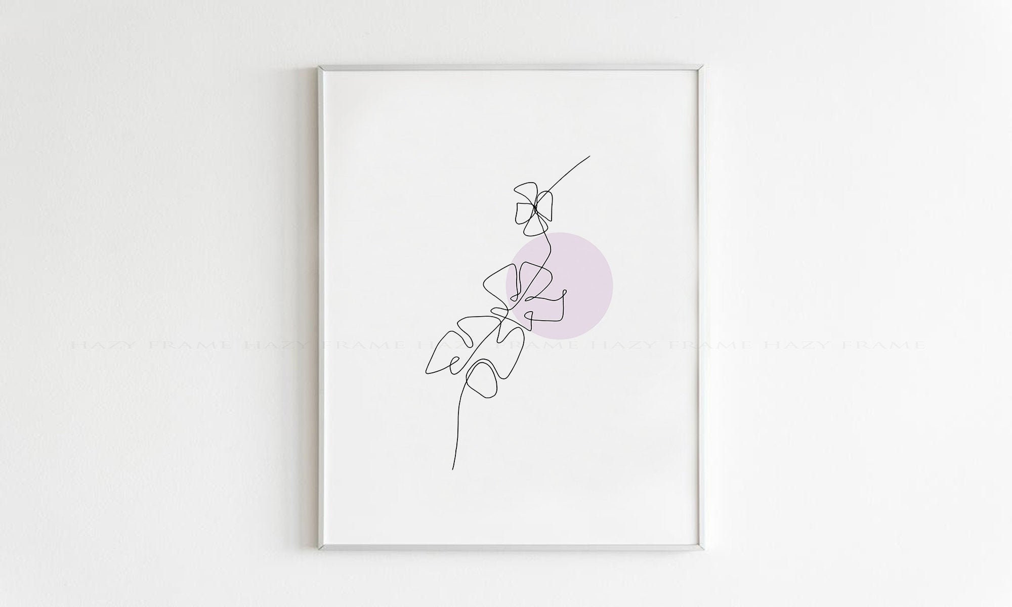 One Line Flower Print. Floral Art Print. Botanic Wall Prints. | Etsy