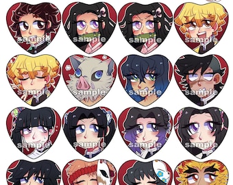RETIRING D S Anime Heart Pins