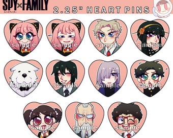 S X F Heart Pins