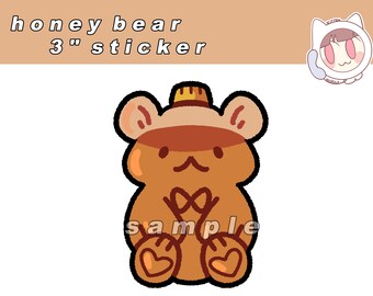 Honey Bear 3" Vinyl Sticker