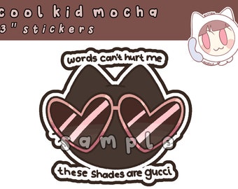 Cool Mocha Black Cat 3" Vinyl Sticker