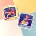 Retro TV and Computer Girl STICKERS - Etsy