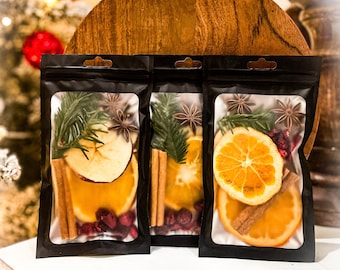 Mini Christmas Simmer Pot Kit: Dried Fruits, Spices, Citrus – Stovetop Potpourri