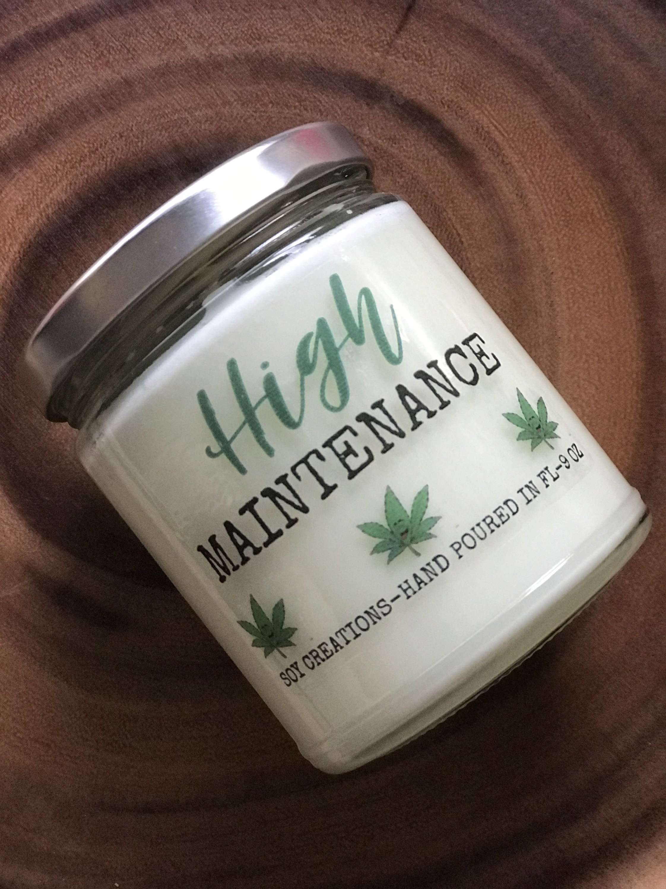 High Maintenance Candle/Cannabis Candle/Funny Candle/Weed Etsy