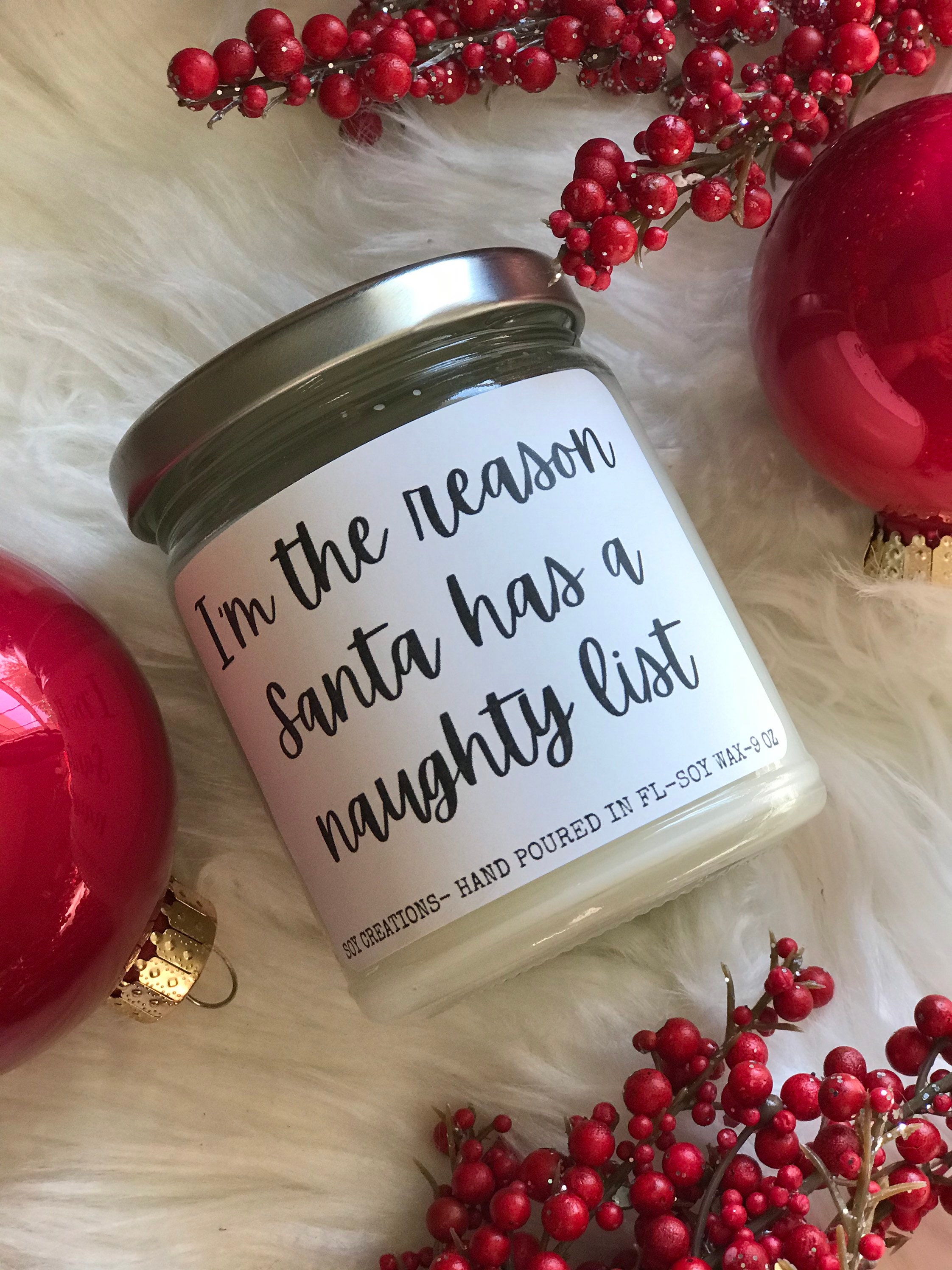 Funny Christmas Candle/Funny Christmas Gift/Santa Etsy