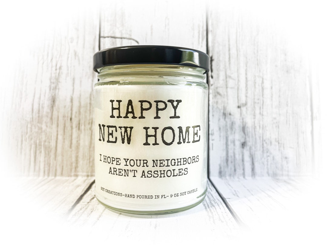 Happy New Home Candle/funny Candle/new Home Gift/housewarming Gift/soy