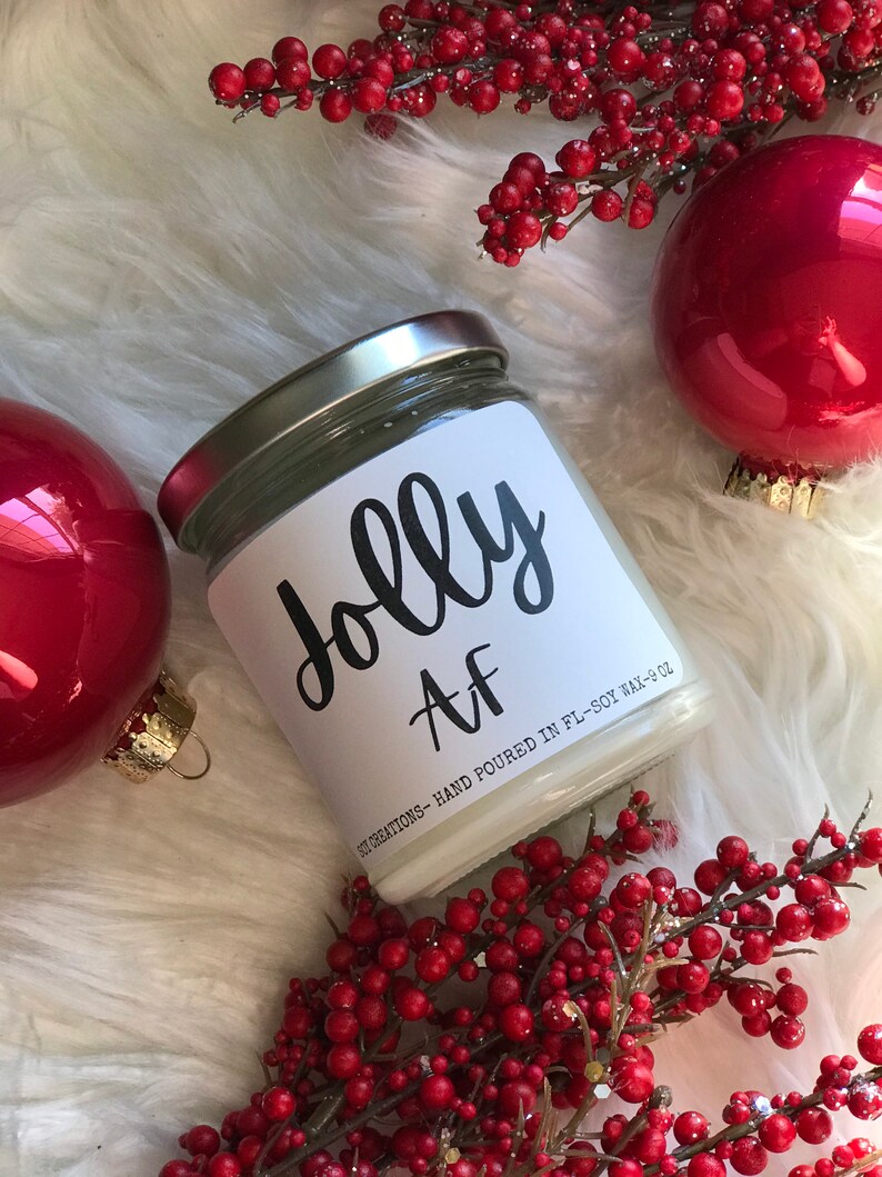 Funny Candle/christmas Candle/jolly as Fuk Candle/gag Etsy