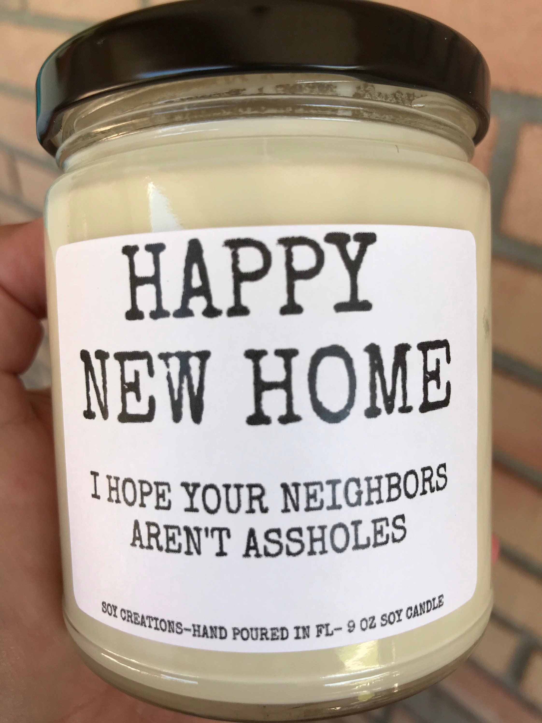 Happy New Home Candle/Funny Candle/New Home Gift/Housewarming Etsy