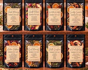 Simmer Pot Kits,Stovetop Potpourri,Natural Home Fragrance,Herbal Simmer Pot,Herbal Stovetop Potpourri,Intention Simmer Pot Kits