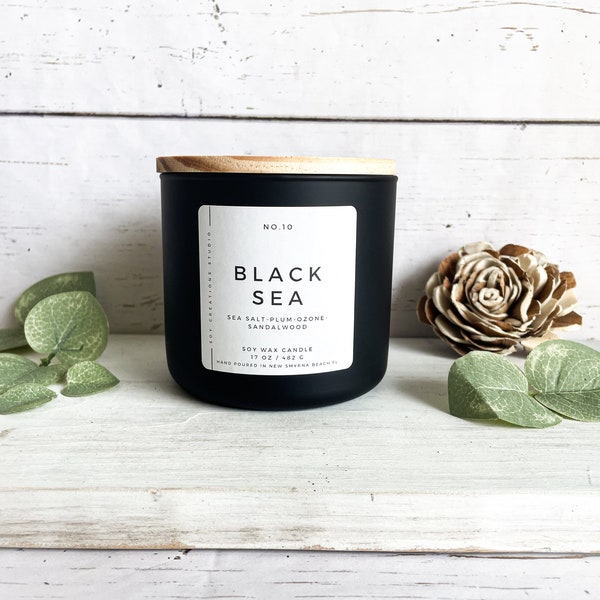 Soy Candle,Three Wick Candle,Black Sea Candle,Home Decor,Hand Poured Candle,Housewarming Gift,New Home Gift,3 Wick Candle