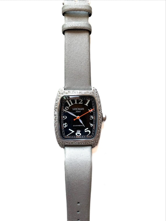 LOCMAN Quartz Watch With Black Dial & Diamond Bezel - ESTATE