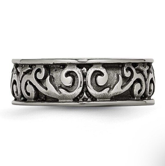 EDWARD MIRELL Sterling Silver Stackable Ring Scro… - image 3