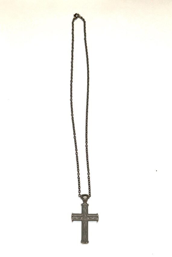 EDWARD MIRELL Grey Titanium Scroll Design Pendant… - image 2