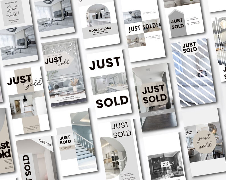 30 Just Sold Social Media Stories, Realtor Instagram Story Templates ...