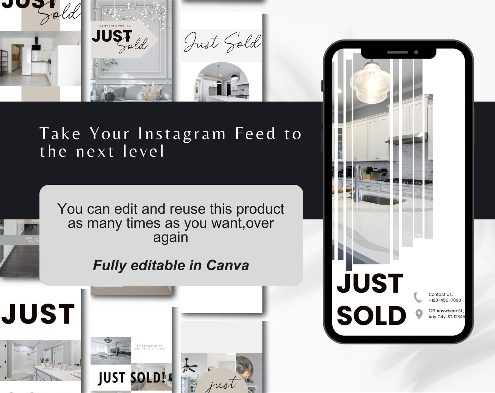 30 Just Sold Social Media Stories, Realtor Instagram Story Templates ...