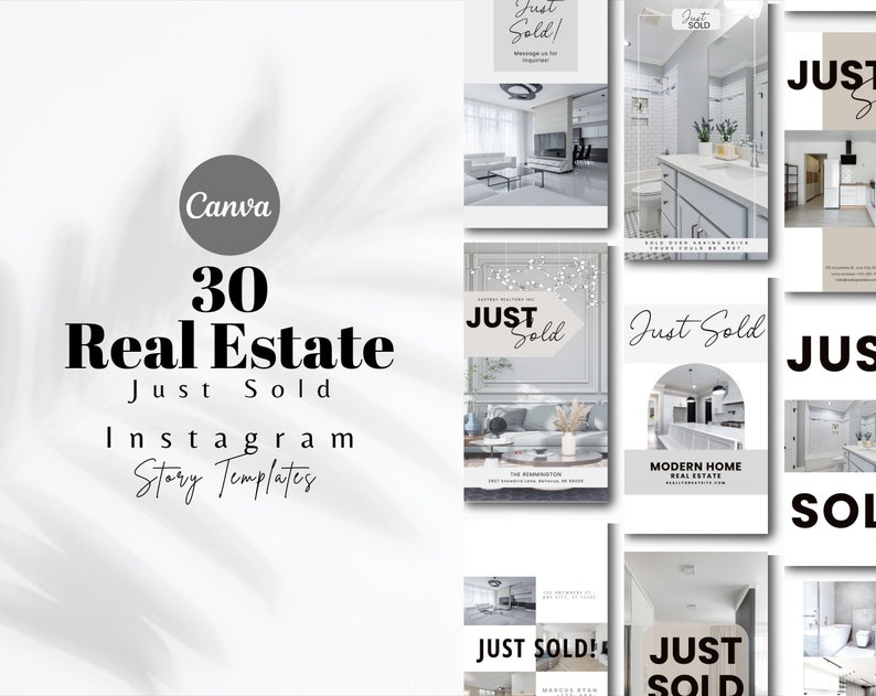 30 Just Sold Social Media Stories, Realtor Instagram Story Templates ...