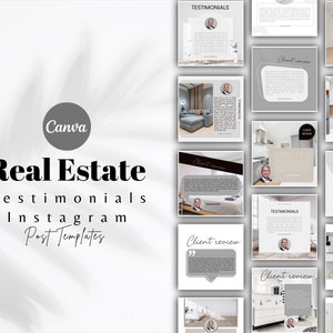 30 Kundenempfehlungen Realtor Instagram Posts, Realty Marketing, Realtor Social Media Posts, Instagram Post Template, Canva Templates