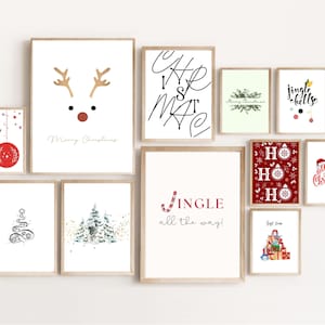 Set of 160 Xmas Art Prints, Christmas Printable Gallery Wall Art Mega Bundle, Home Decor, Christmas Digital Download, Instant Download