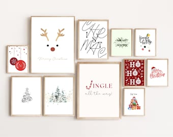 Set of 160 Xmas Art Prints, Christmas Printable Gallery Wall Art Mega Bundle, Home Decor, Christmas Digital Download, Instant Download