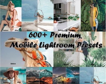 600+ Premium Mobile Lightroom Presets Bundle Pack