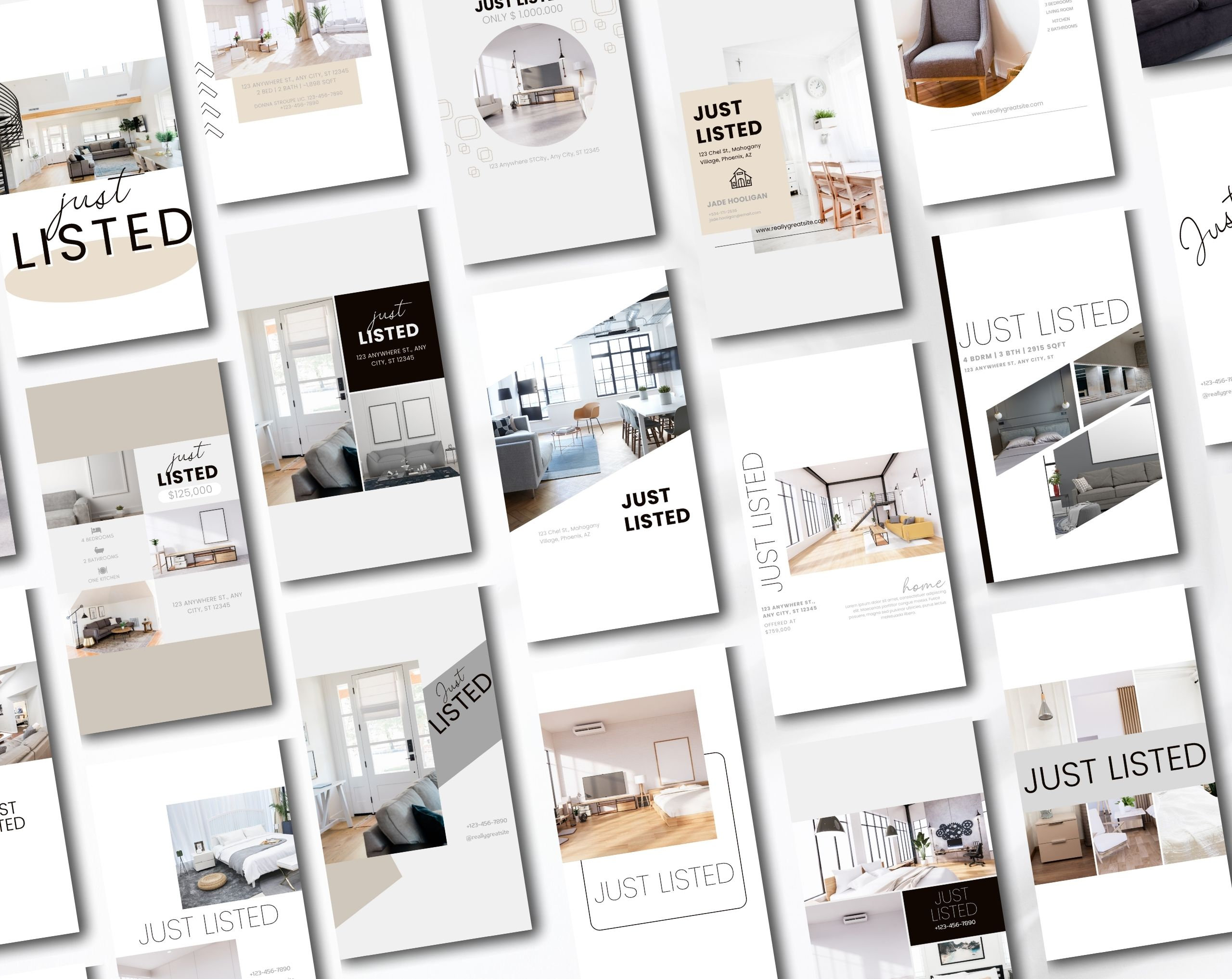30 Just Listed Social Media Stories, Realtor Instagram Story Templates ...