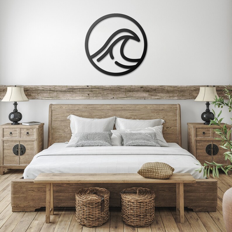 Ocean Wave Metal Art Beach Home Decor Sea Wave Metal Wall Etsy