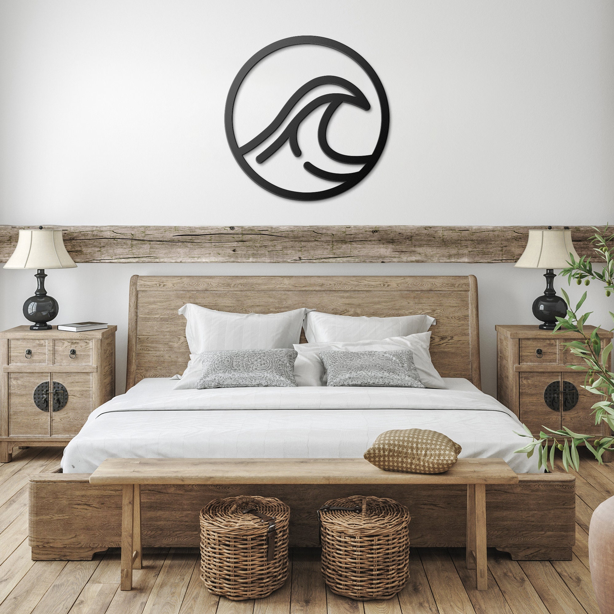 Ocean Wave Metal Art Beach Home Decor Sea Wave Metal Wall Etsy