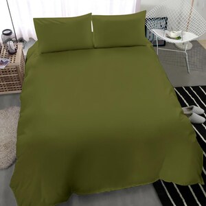 Soldier green bedding set cover, green bed set duvet cover, military green bed set, king bed, queen duvet cover