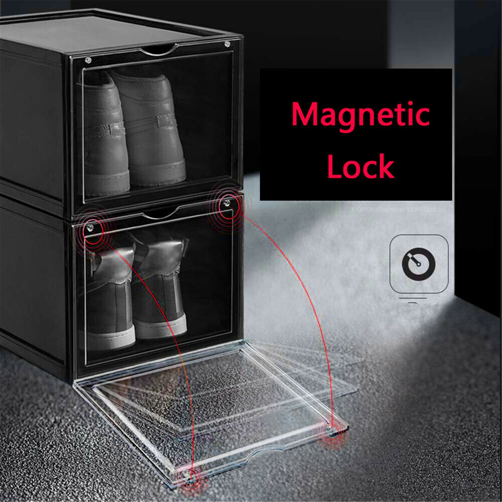 4/8x plegable Zapato Caja de Zapatos Almacenamiento Magnético | Etsy