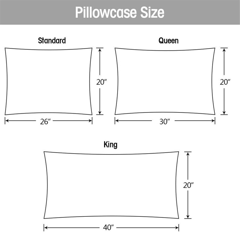 2Pcs Standard Queen King Pillowcase Pillow Case Cover Home Etsy