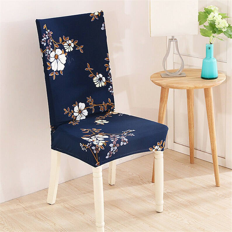 1/4/6Pcs Stretchable Floral Printed Dining Room Chair Covers | Etsy
