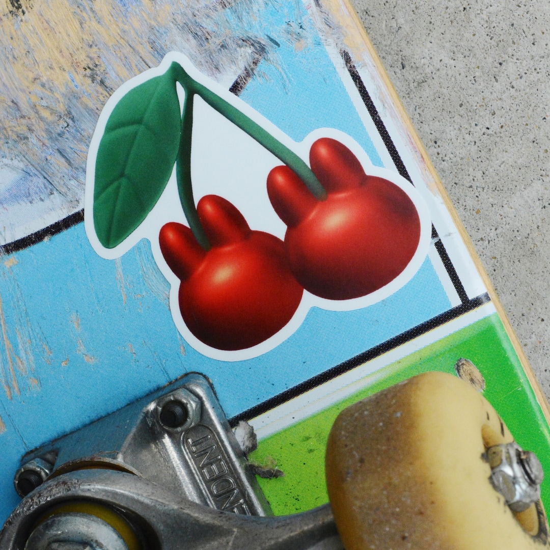 Cherry Bunny Waterproof Vinyl Sticker - Etsy