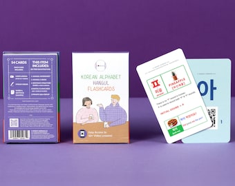 ENHANCED VER - COREALL Hangul Flashcards & 100-Minute Master Orientation Lesson - Korean Gifts w/ Digital Hangul Worksheets, Study guides
