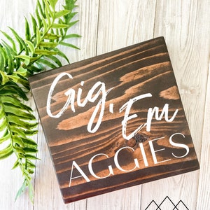 Texas A & M University Gig ‘Em Sign