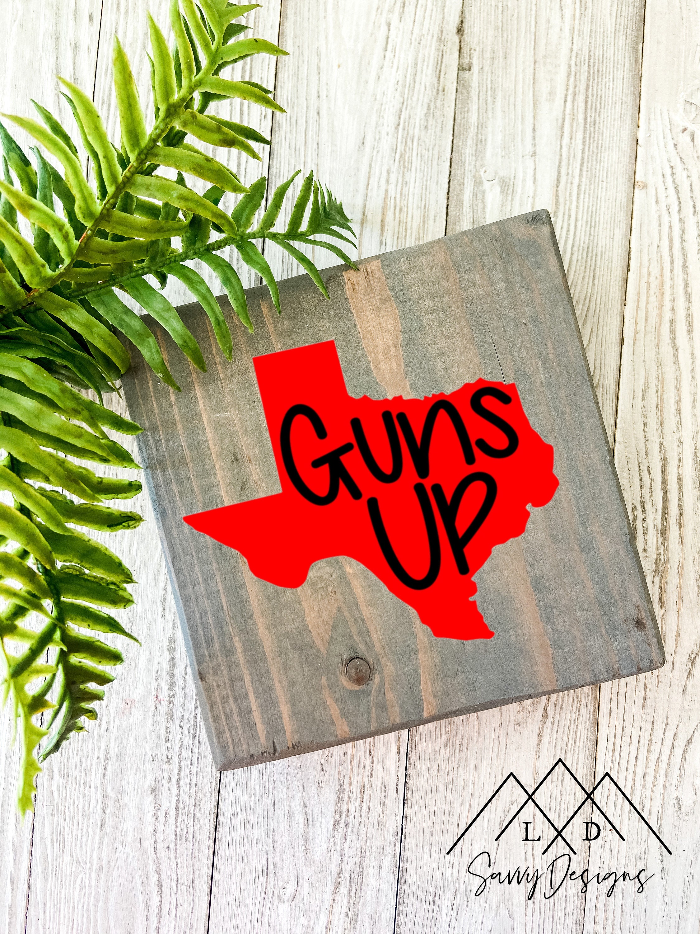 Texas Tech Guns Up Sign Etsy