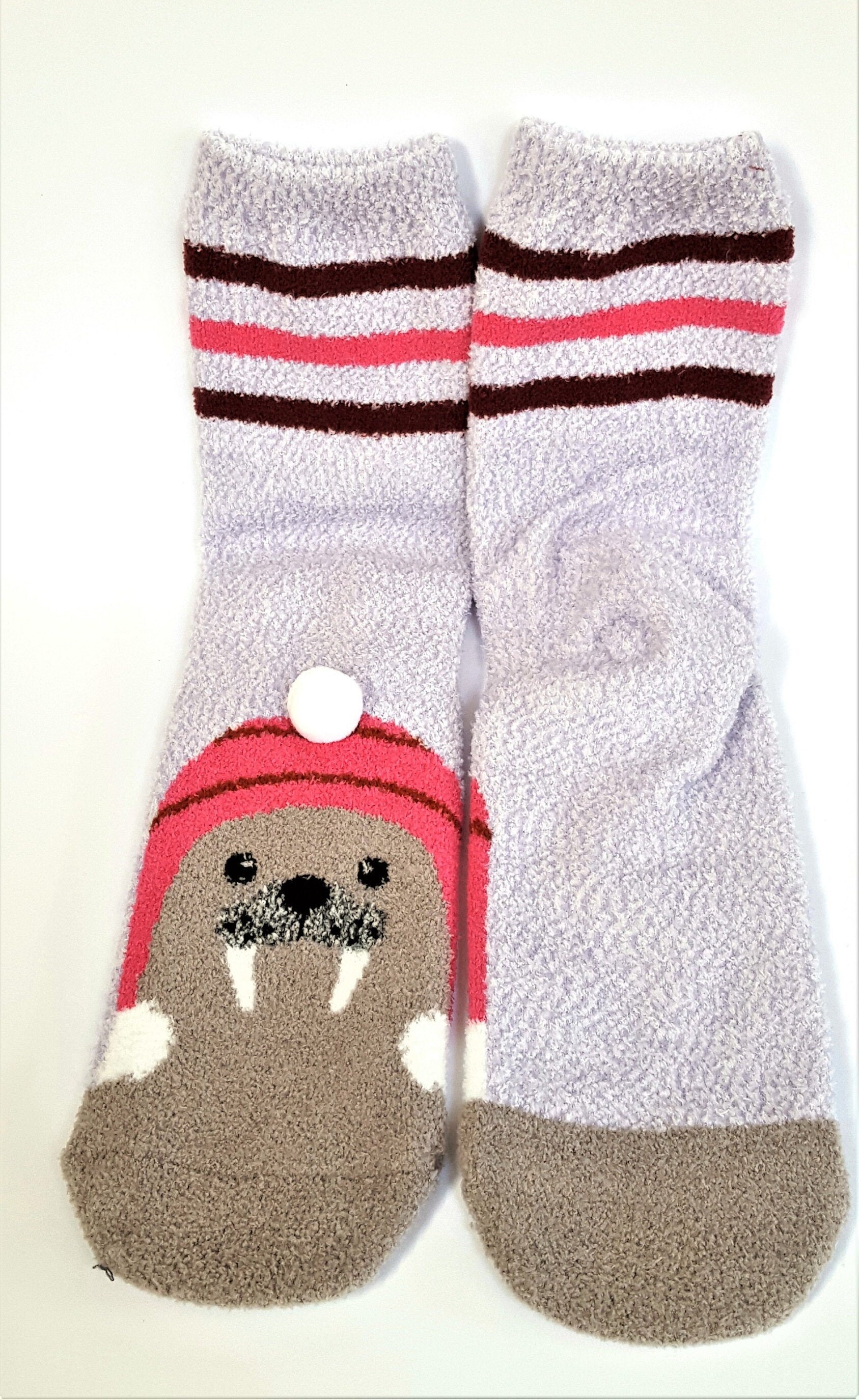 Walrus Themed Gift Fuzzy Cupcake Socks Fuzzy Socks for Etsy