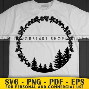 Monogram Svg, Religious Svg, Split Monogram Svg, Floral Wreath Svg, Floral Frame Svg, Floral Svg, Christian Svg, Christmas Svg, Wreath Svg