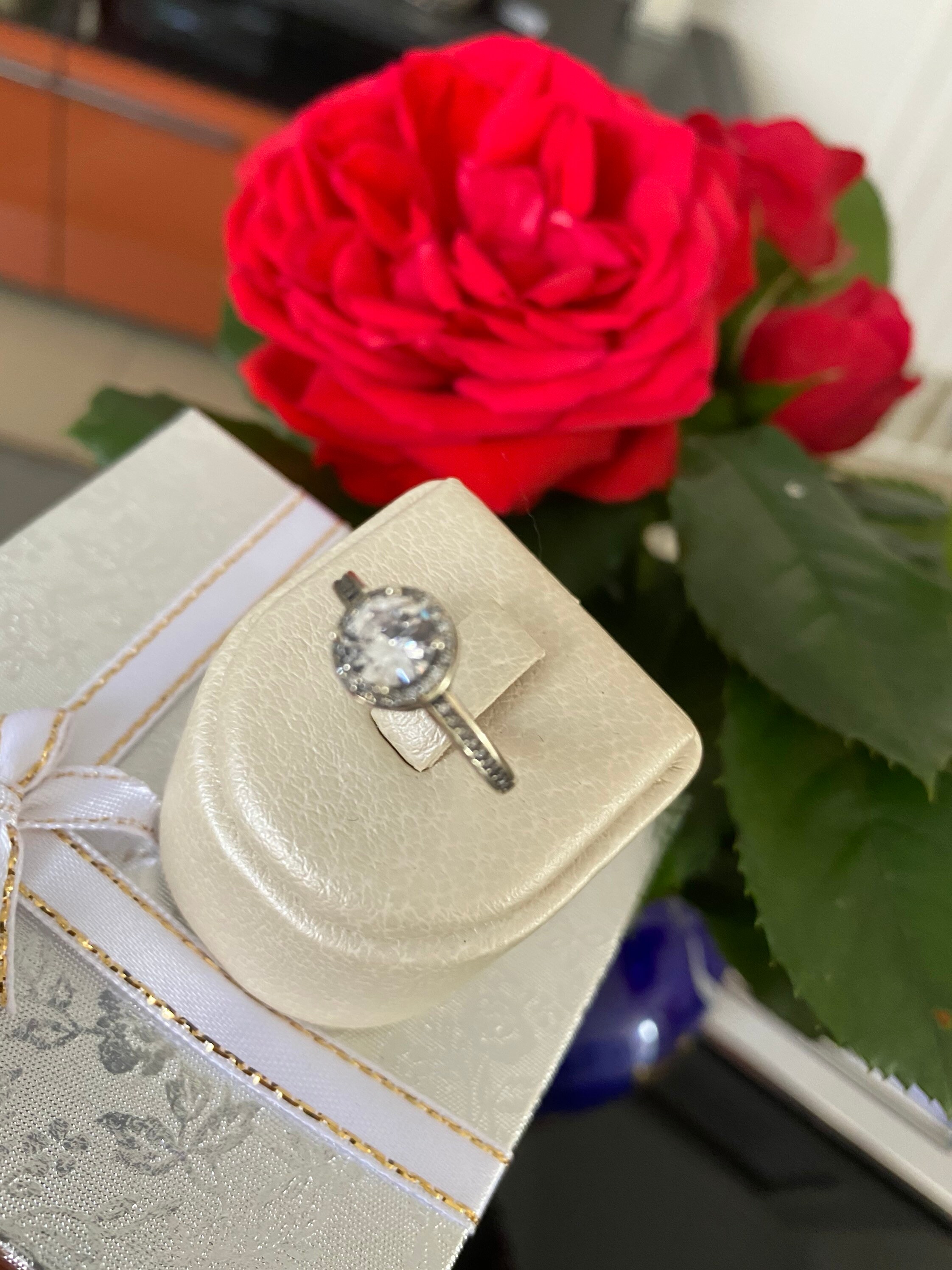 Solid Silver Ring Zirconium Oxide Etsy Ireland