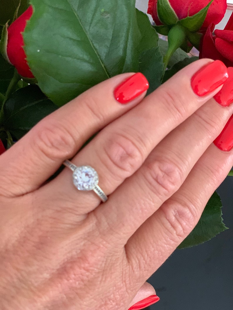 zirconium oxide Massive silver ring